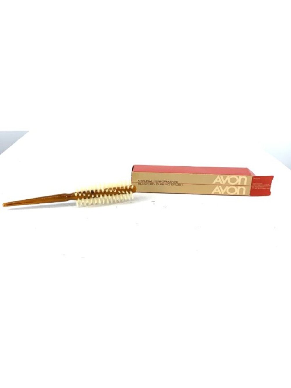 Avon Hair Brush Blow Dry Curling Natural Performance Vintage 1982 NOS